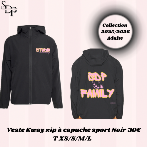 VESTE KWAY ZIP À CAPUCHE SPORT