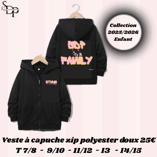 VESTE À CAPUCHE ZIP POLYESTER DOUX ENFANT